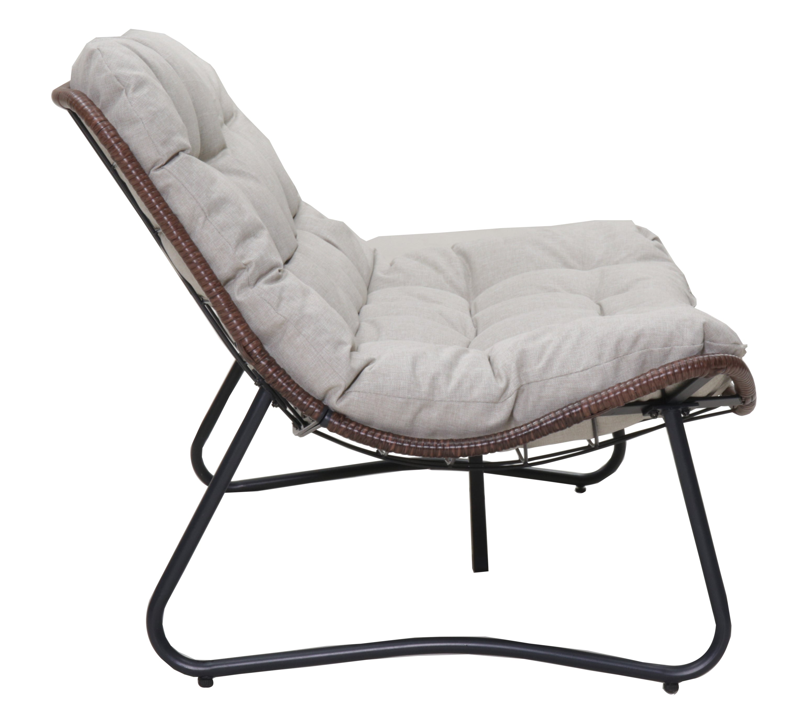 Maristella Outdoor Wicker Loveseat with Cushion
