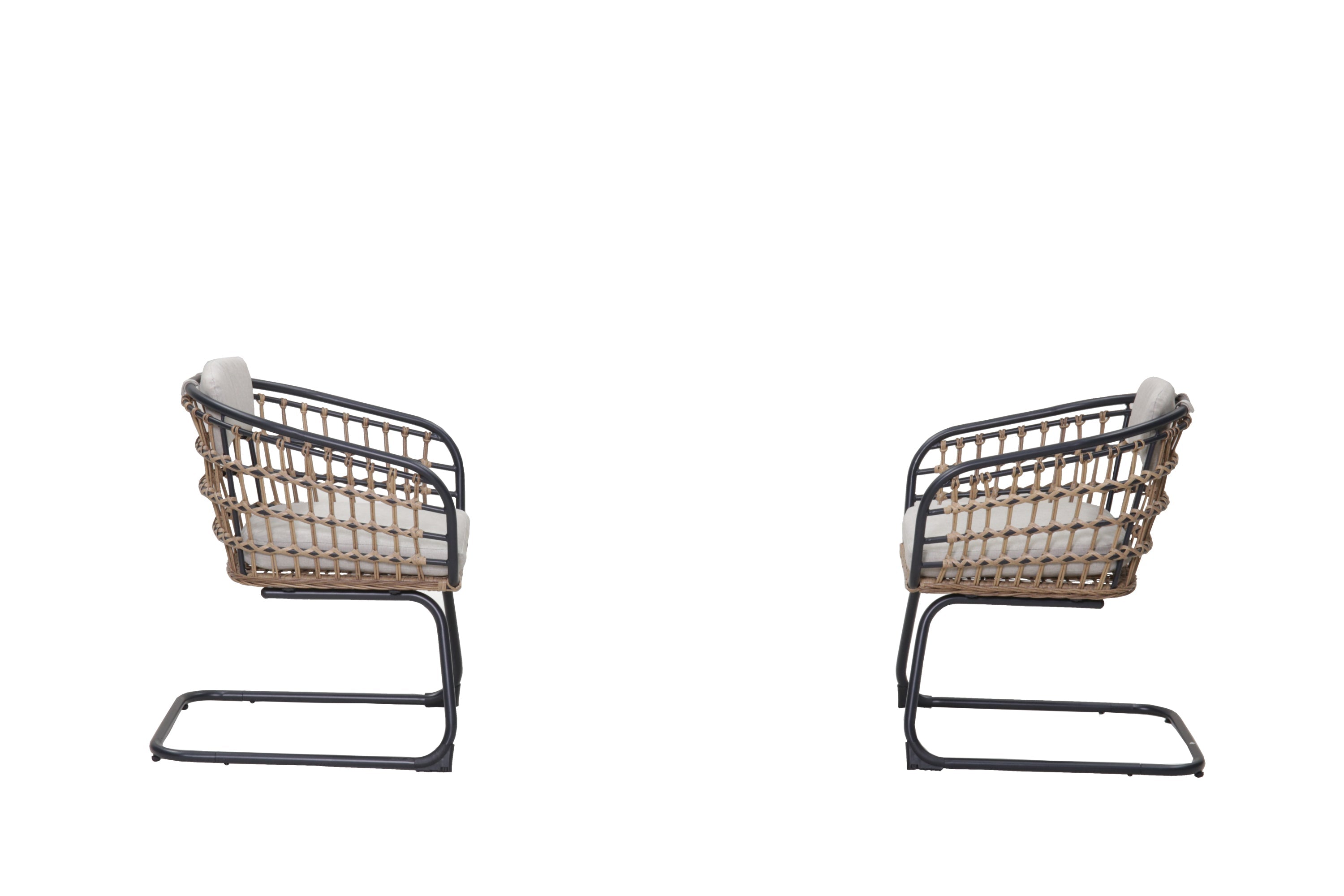 Maristella Outdoor Wicker Dining Chairs, Set of 2