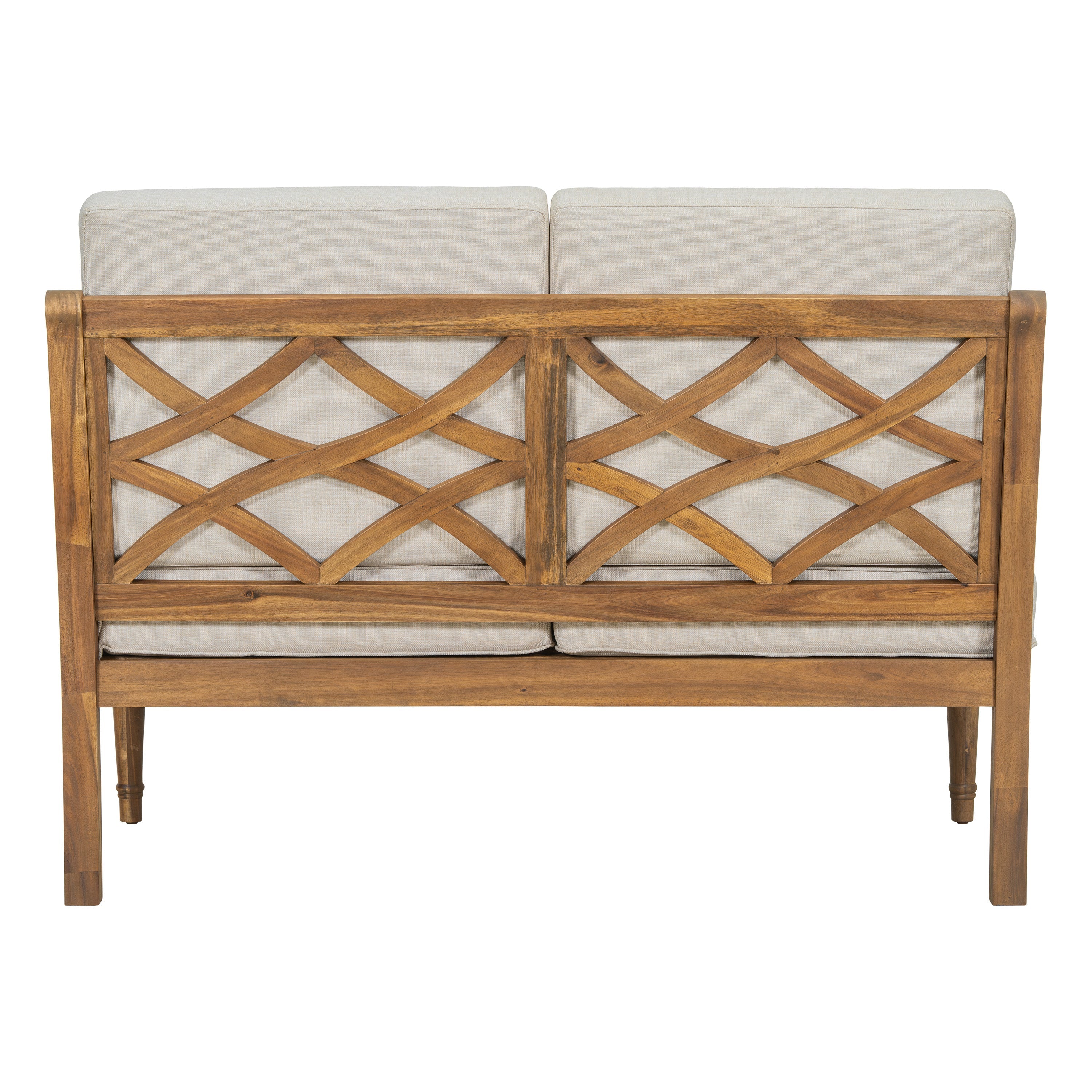 Islewood 2 Piece Acacia Wood Outdoor Loveseat & Coffee Table Set