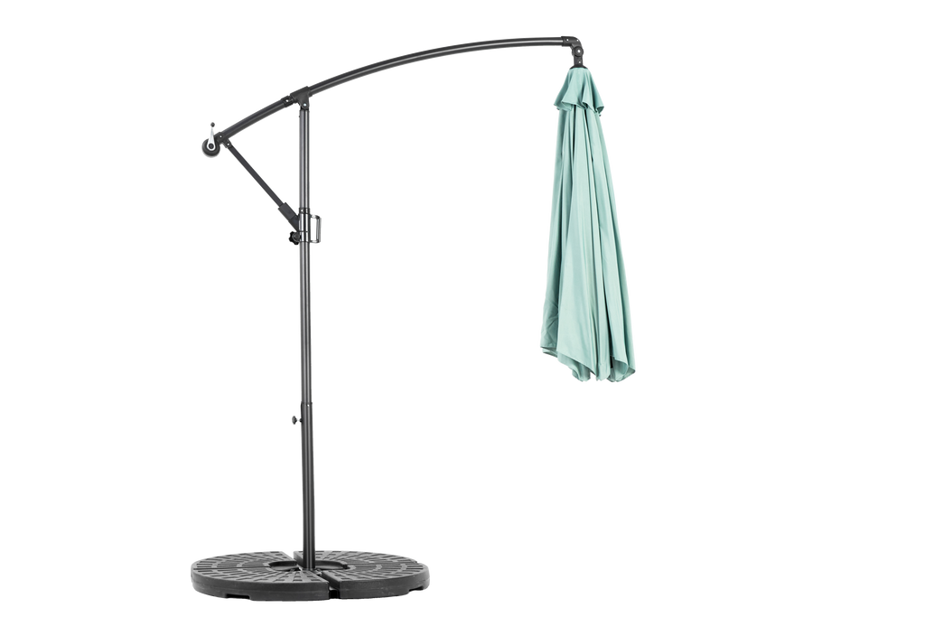10' Offset Hanging Market Patio Umbrella w/Easy Tilt Adjustment, Base Not Included