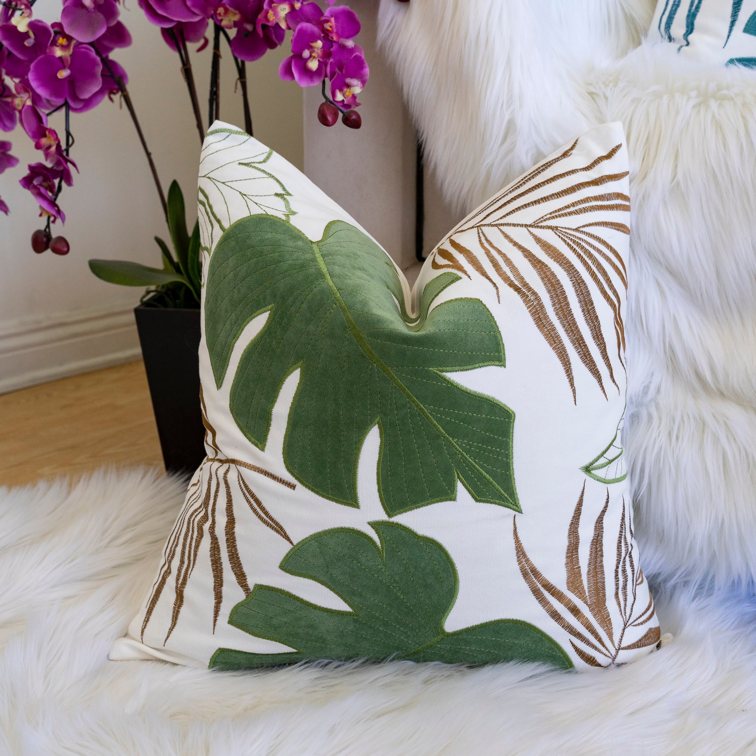 Monstera 20x20 Outdoor Throw Pillow