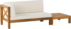 Brava Outdoor X-Back Corner Bench with Coffee Table