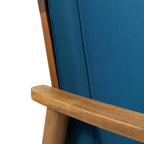 Ellsworth Teak Brown 4 Piece Wood Outdoor Patio Conversation Seating Set