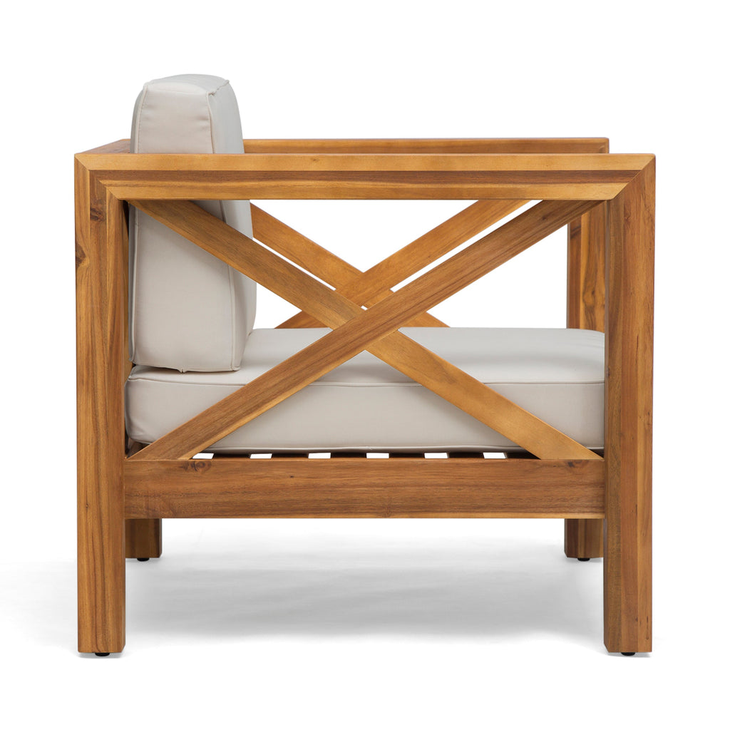 Brava Outdoor Club Chair with Water-Resistant Cushions