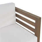 Oana Outdoor Acacia Wood Club Chair with Cushion