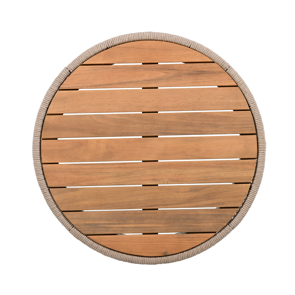 Sundara Outdoor Coffee & Side Table Set with Woven Rope Design