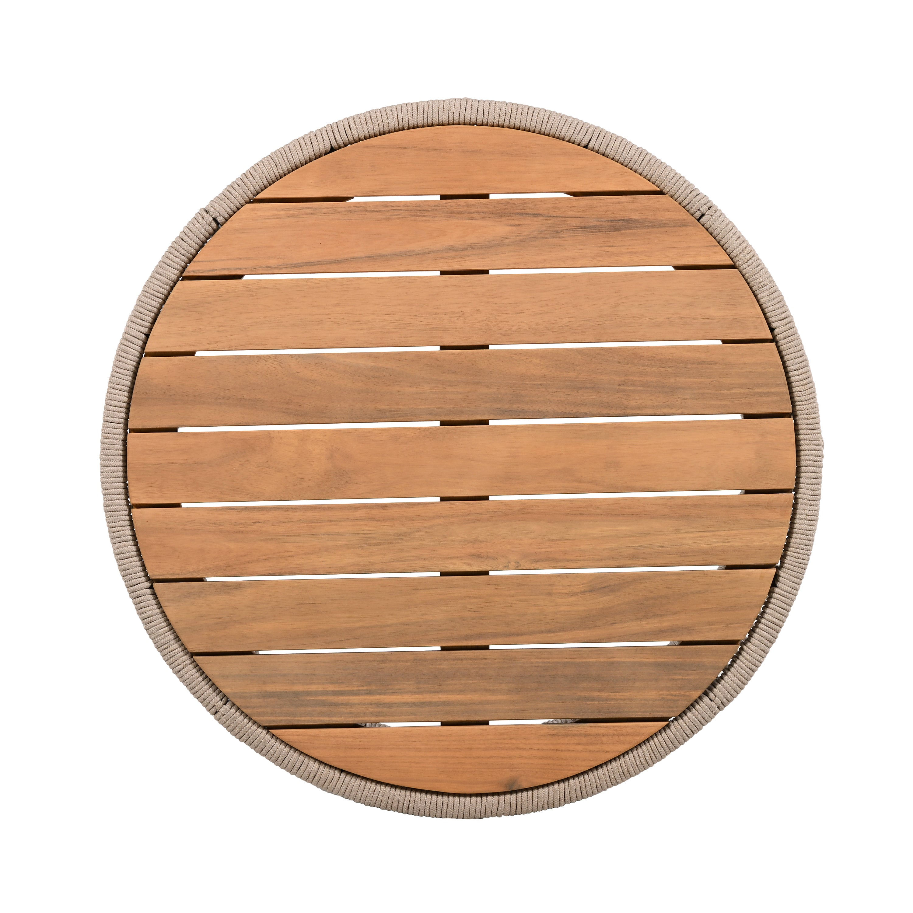 Sundara Outdoor Coffee & Side Table Set with Woven Rope Design