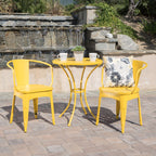 Colman 3-Piece Iron Bistro Set with Table and 2 Chairs