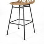 Sawtelle Outdoor Wicker Barstools, Set of 2