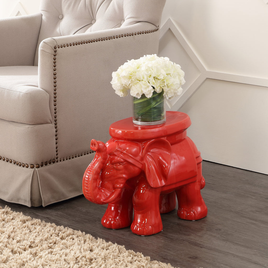 Elephant Ceramic Garden Stool