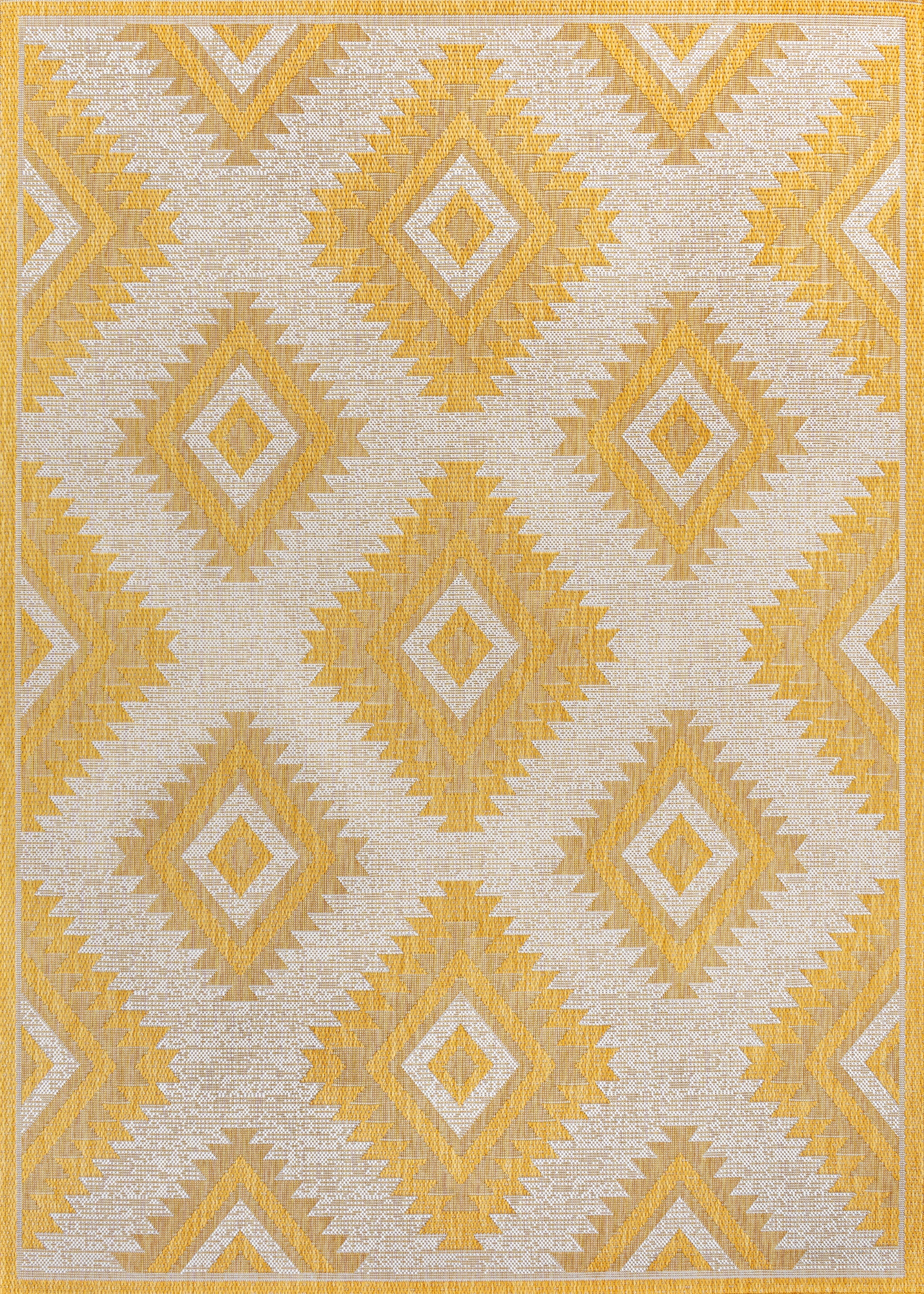 Lior Geometric Moroccan Diamond Indoor/Outdoor Runner Rug