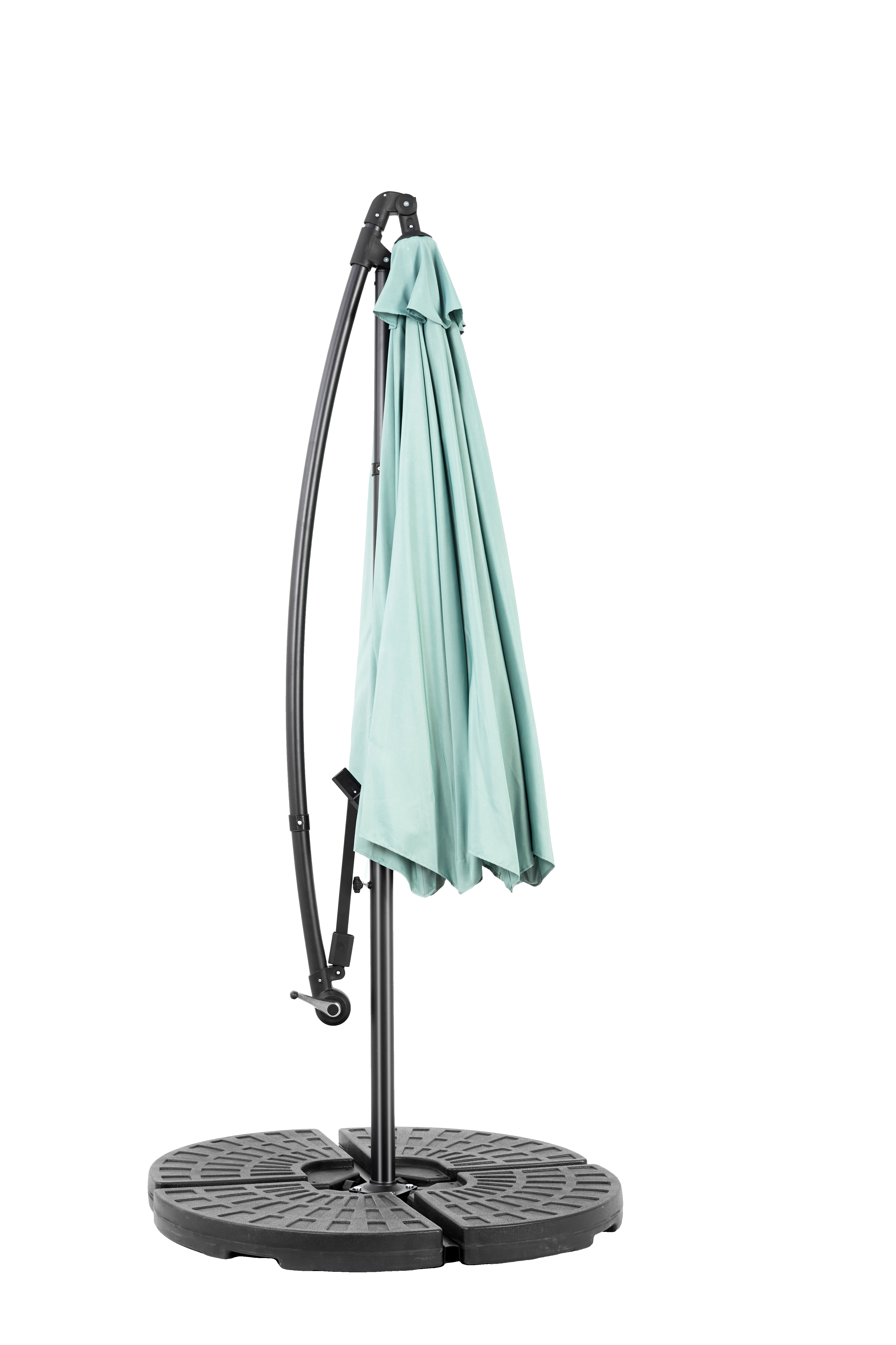 10' Offset Hanging Market Patio Umbrella w/Easy Tilt Adjustment, Base Not Included