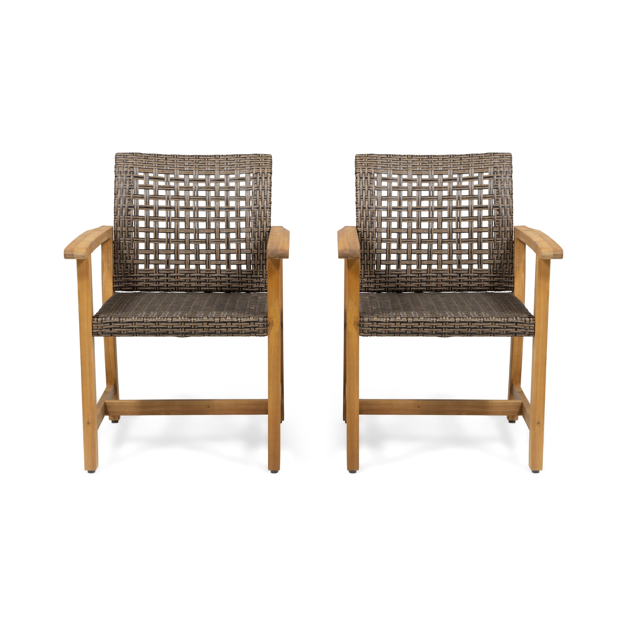 Hampton Outdoor Rattan Dining Chairs, Set of 2