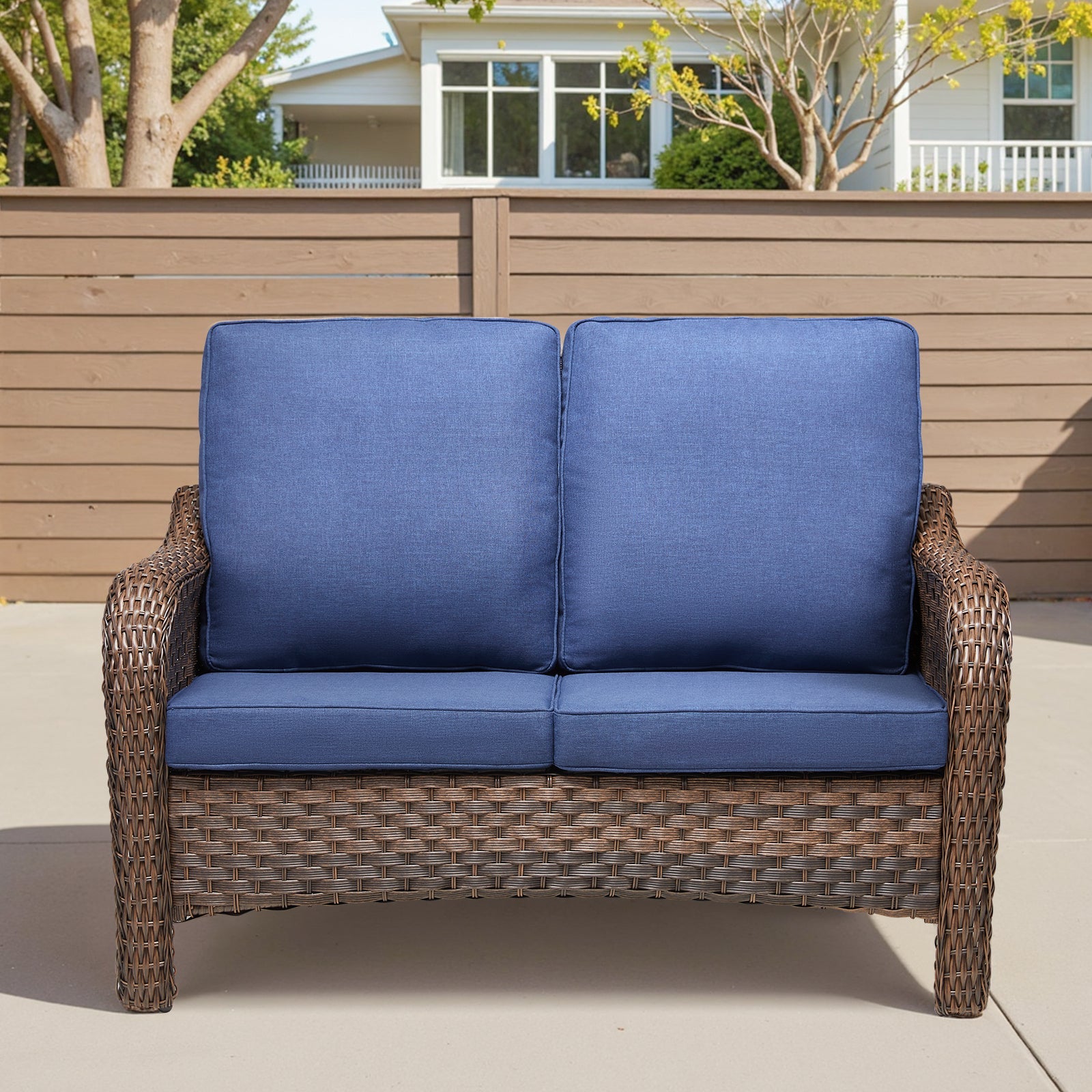 Marlowe Wicker Outdoor Loveseat