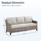Tatum Outdoor 3-Seat Sofa
