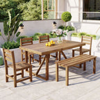 Acacia Wood Outdoor Dining Set