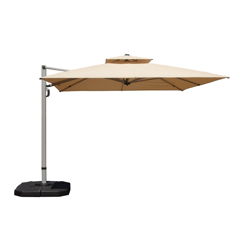 10'X10' Square Cantilever Umbrella with Center Pole, Base Not Included