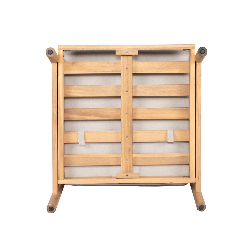 Indira Outdoor Acacia Wood Chat Set