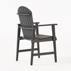 Outdoor Weather Resistant Acacia Wood Adirondack Dining Chairs, Set of 2