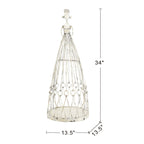 Distressed White Finish Princess Birdcage Birdhouse