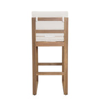 Seacliff Outdoor Acacia Wood Barstools, Set of 2