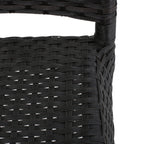 29" Outdoor Rattan Armless Barstools, Set of 2
