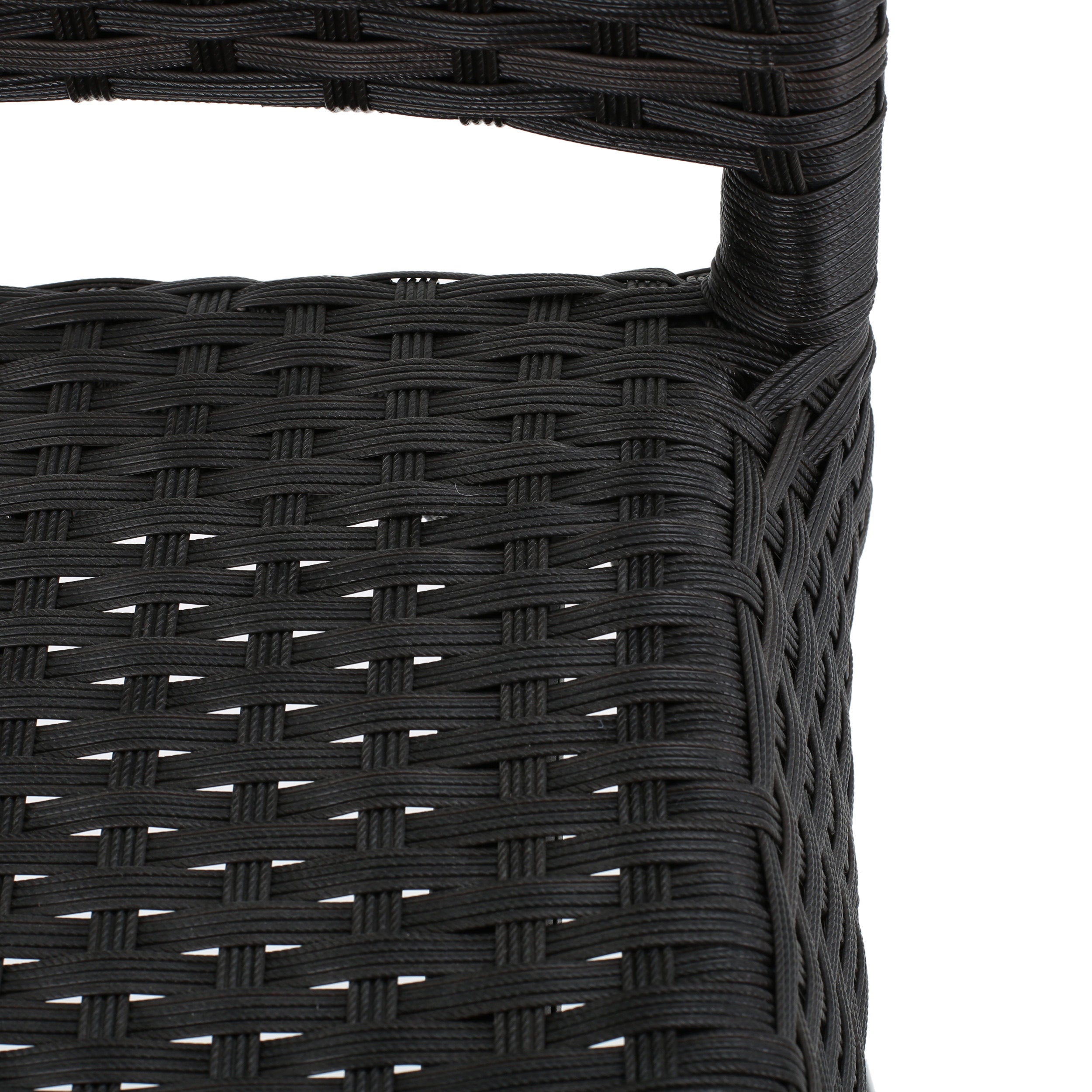 29" Outdoor Rattan Armless Barstools, Set of 2