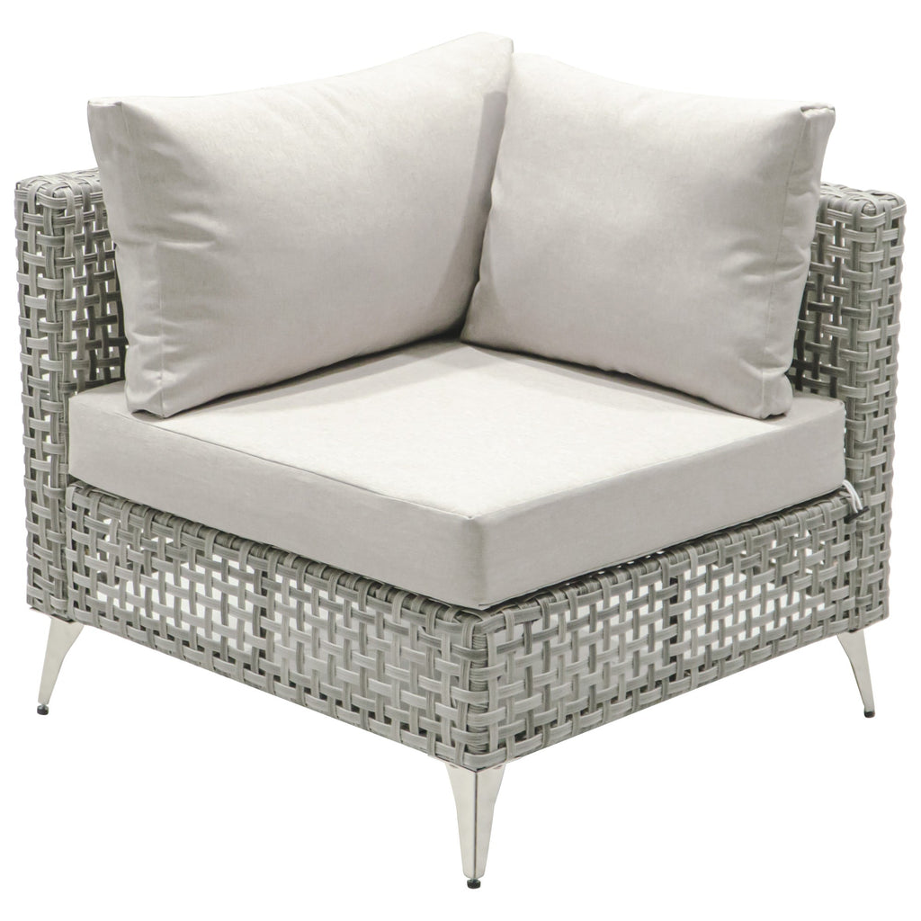7-Piece Outdoor Wicker Sectional Sofa with Water Resistant Cushions and Coffee Table