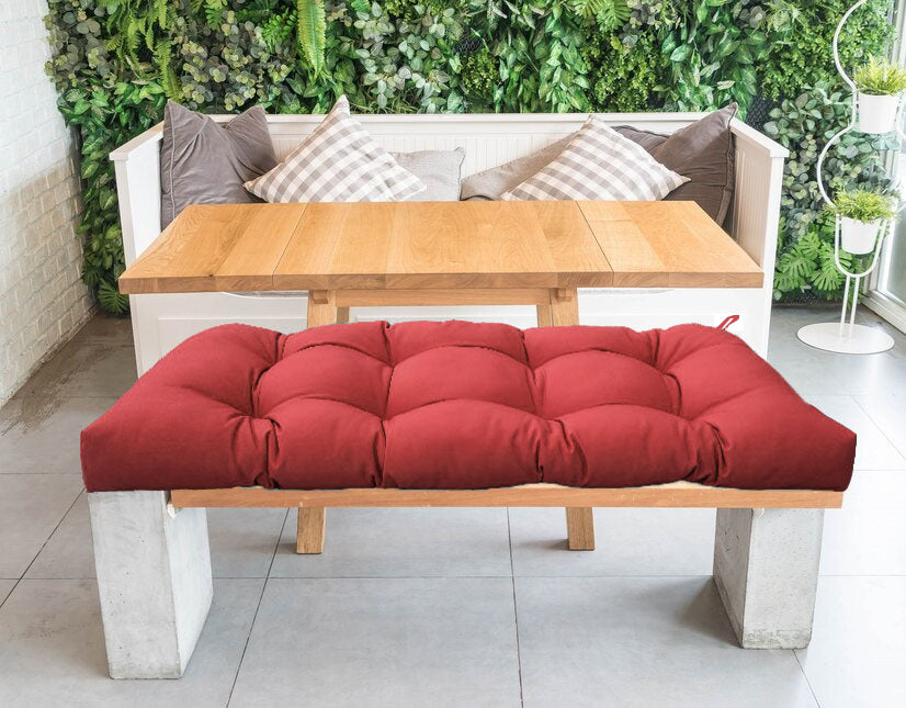 47" Tufted Outdoor Bench Cushion