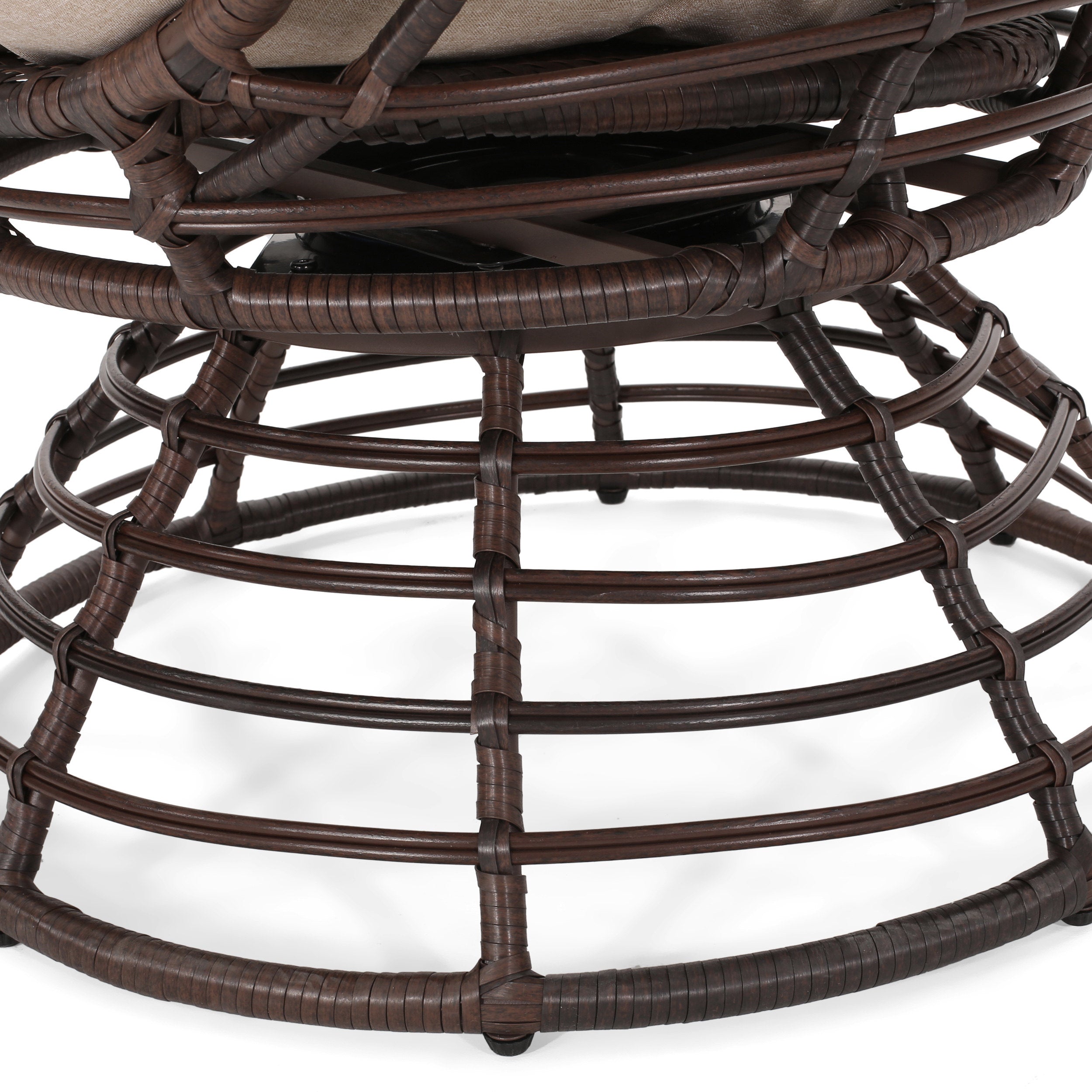 Lazulite Outdoor Egg Chair with Water-Resistant Cushion and Swivel Function