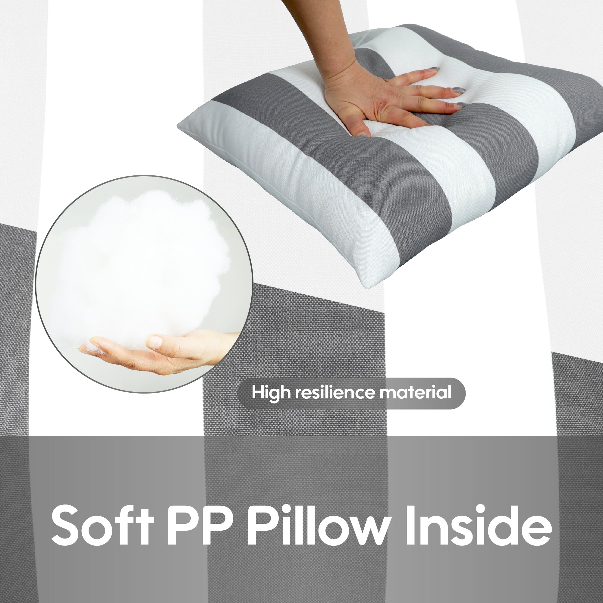 Gray & White Stripe Outdoor Square Pillows, Set of 2