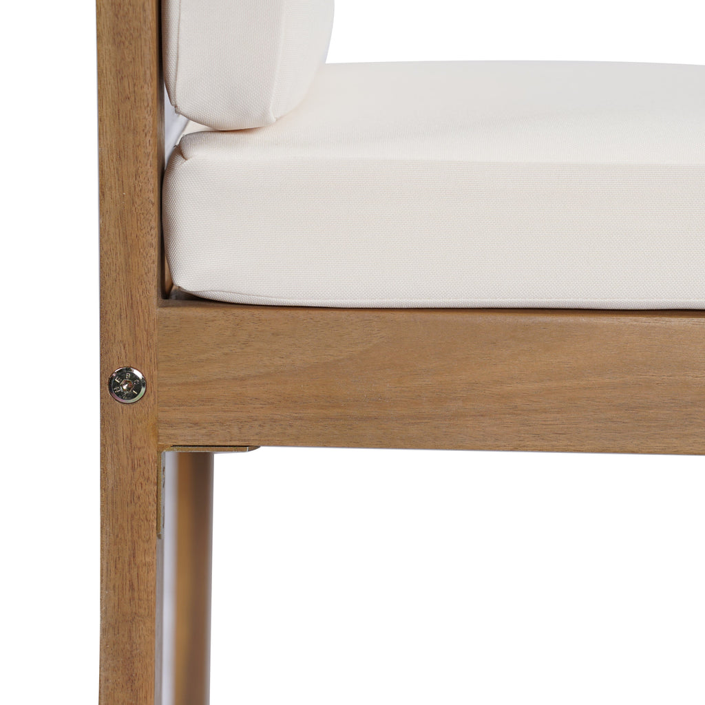 Seacliff Outdoor Acacia Wood Barstools, Set of 2