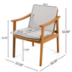 Avenue Acacia Wood Outdoor Dining Chairs, Set of 2