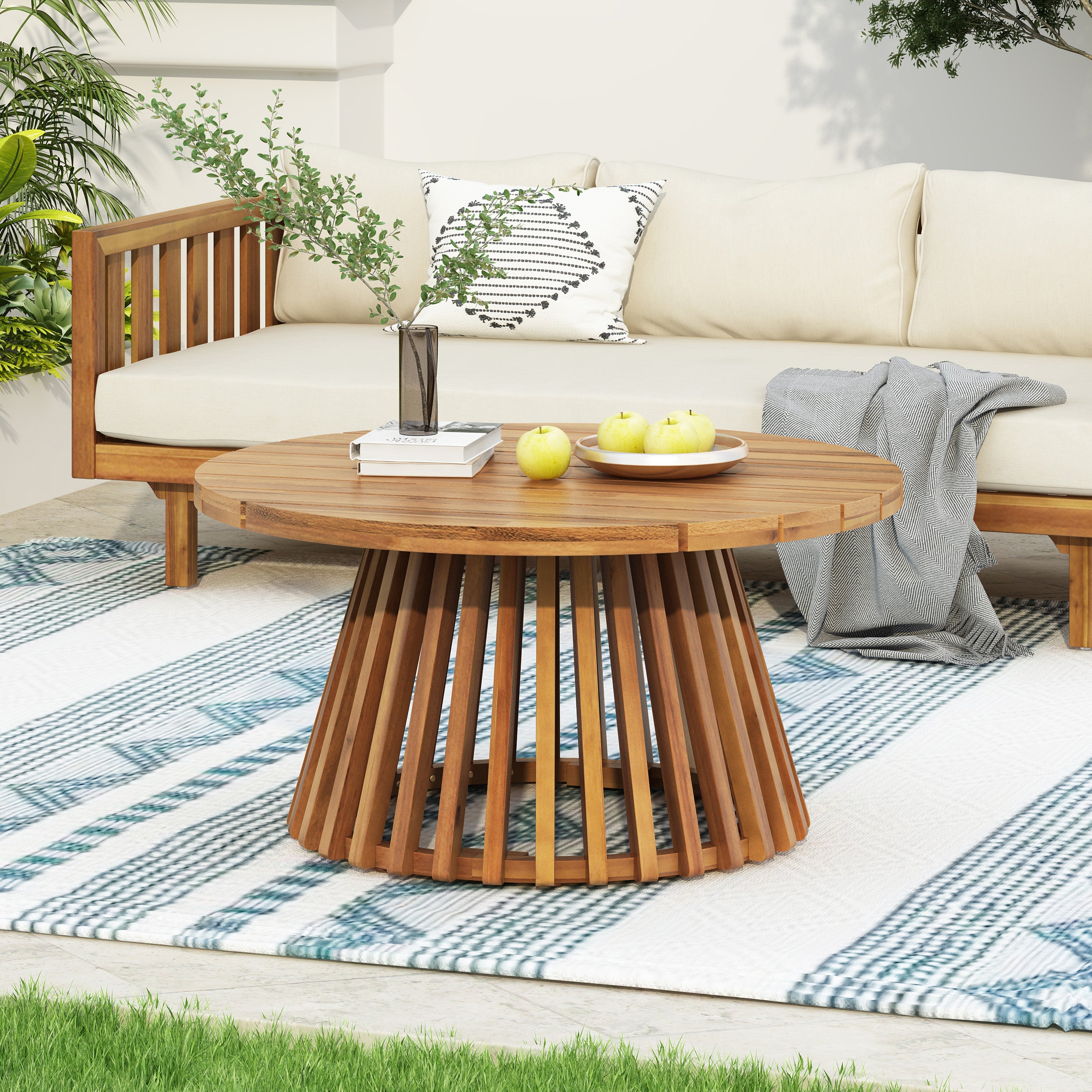 Tidewell Outdoor Acacia Wood Coffee Table