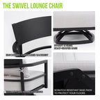 Mariner Outdoor Aluminum 360° Swivel Club Chairs and Sunbrella Cushions