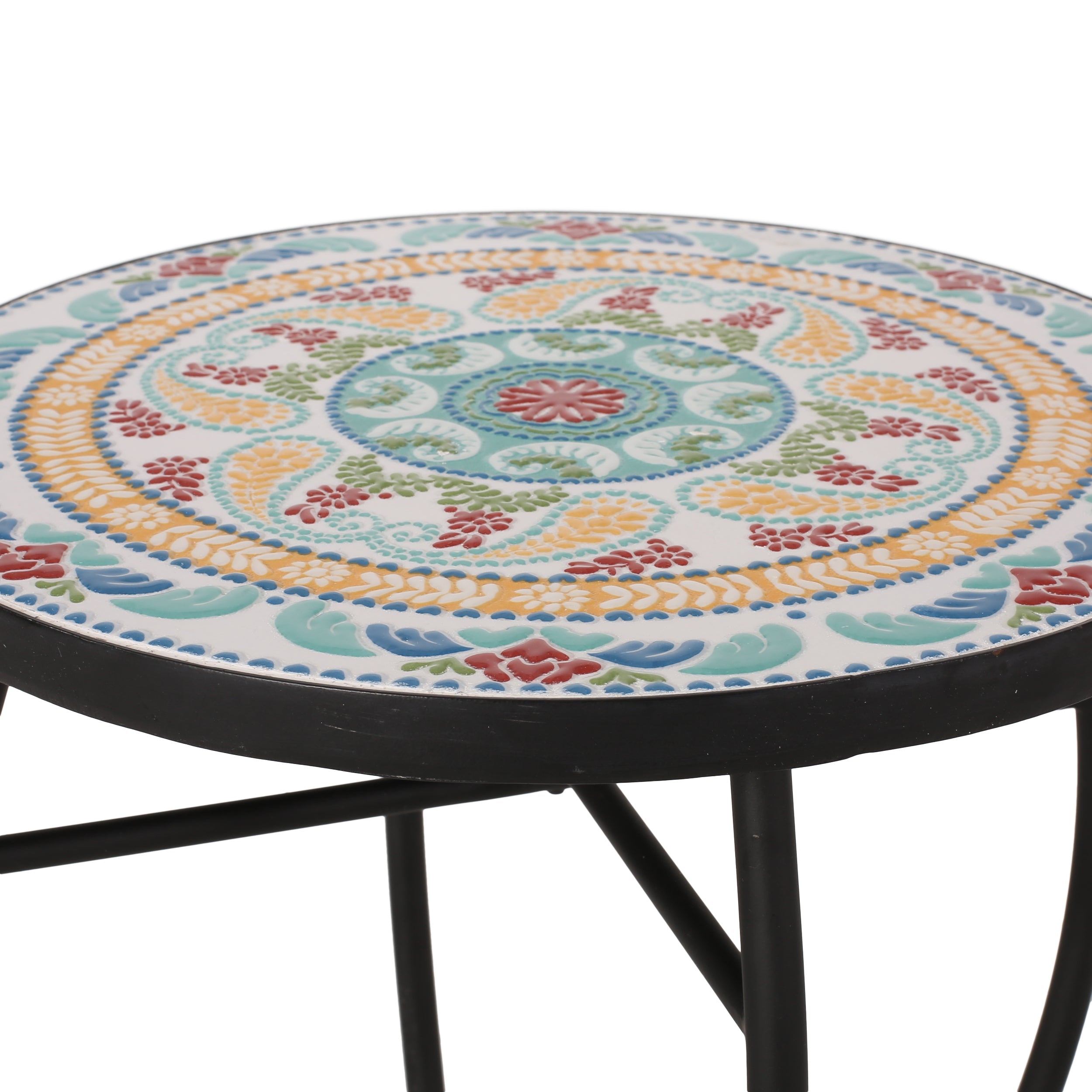 La Crescenta Mosaic Outdoor Side Table