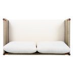 Seabrook Acacia Wood Outdoor Loveseat with Diamond Rope Weave & Cushions