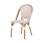 PE Rattan and Aluminum Bistro Chair with Arched Back, Set of 2