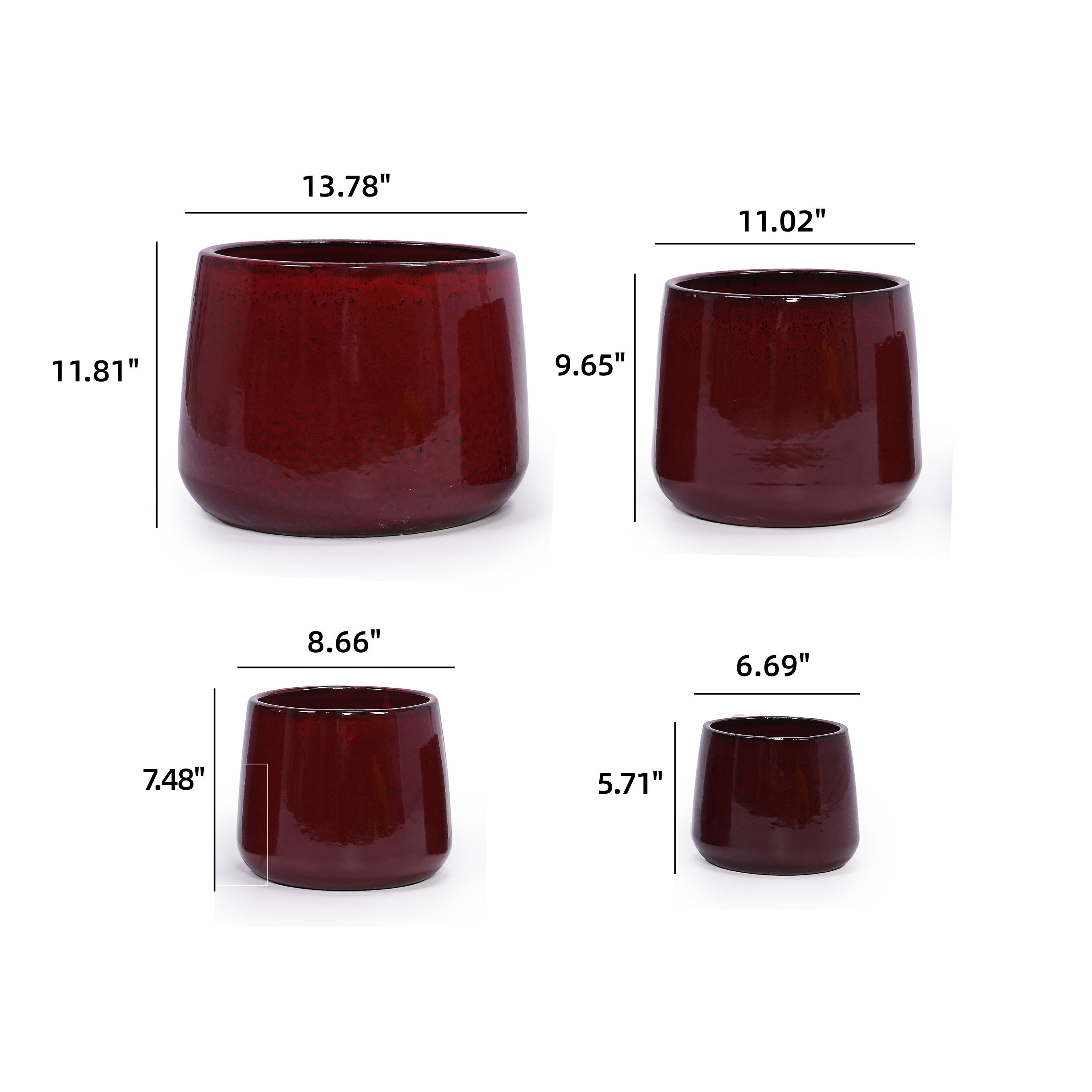 Faro Handmade Ceramic Planter, Set of 4