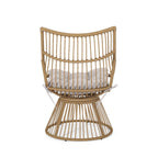 Strontianite Outdoor Rattan Chair with High Back Design
