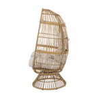 Lazulite Outdoor Egg Chair with Water-Resistant Cushion and Swivel Function