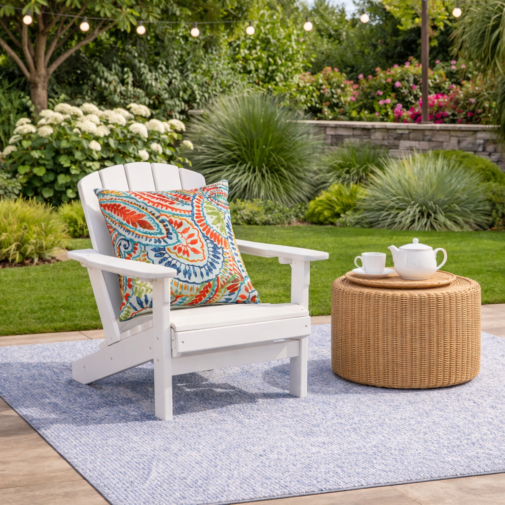 Paisley 18x18 Waterproof & Fade-Resistant Outdoor Throw Pillows, Set of 2