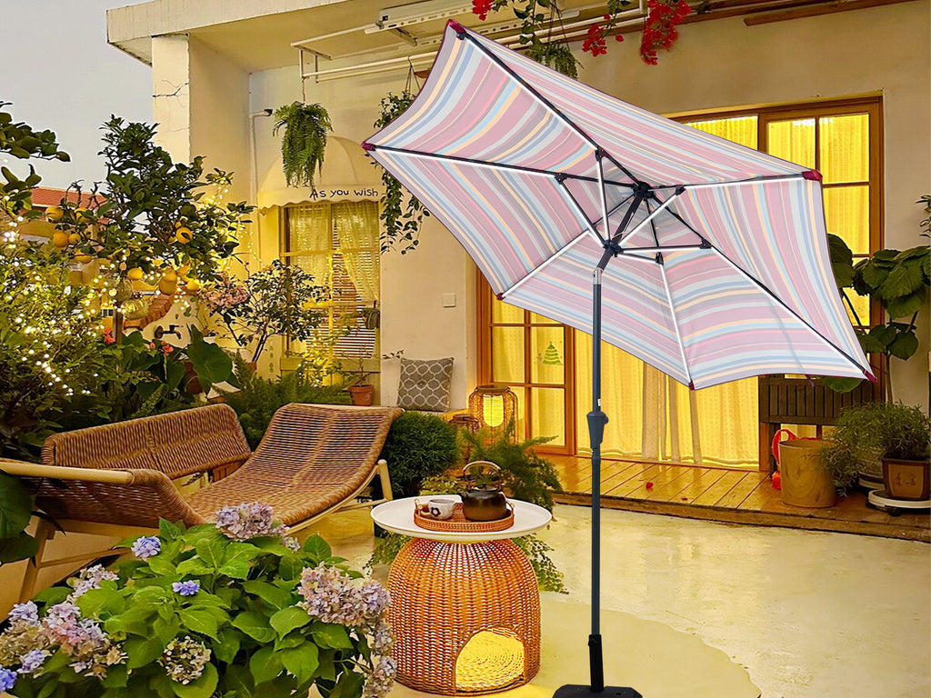 Parasol 9' Patio Umbrella with Lights