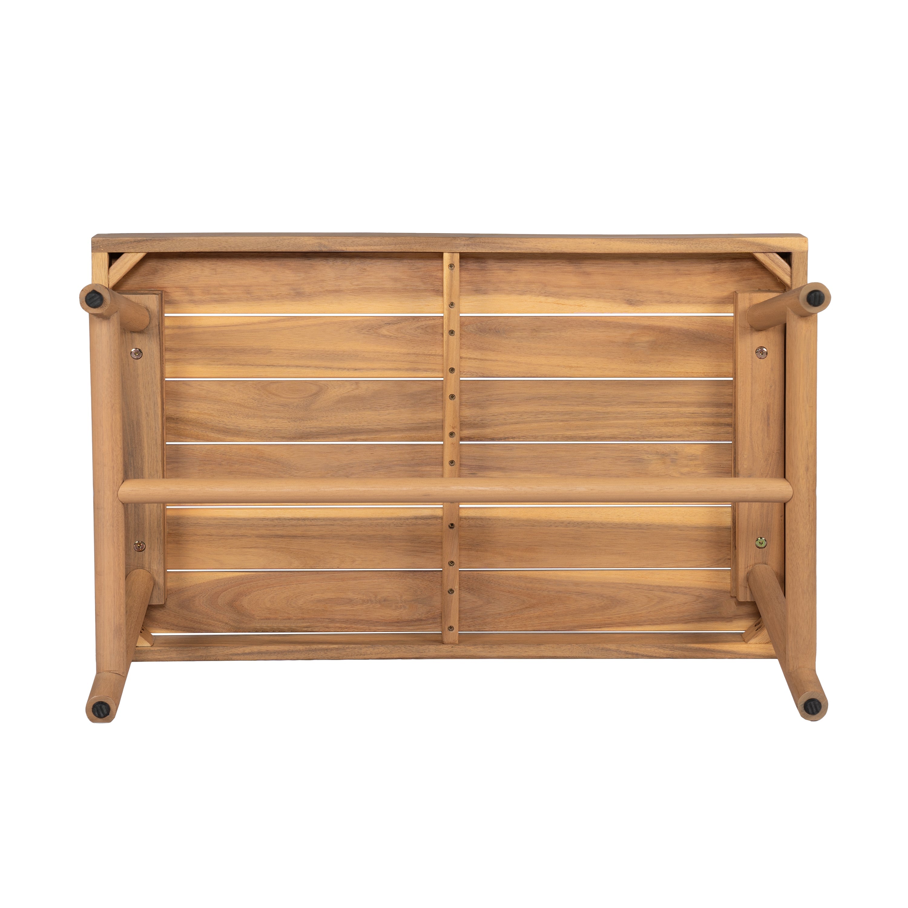 Indira Outdoor Acacia Wood Chat Set