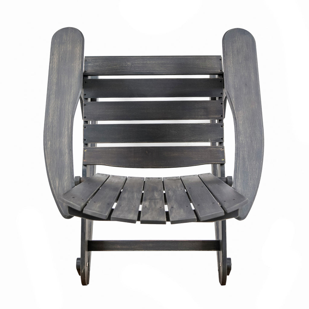 Echoes Outdoor Acacia Wood Adirondack Rocking Chair