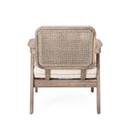 Outdoor Club Chair with Weaving Pattern Back and Deep Seat Cushion, Set of 2