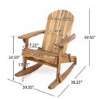 Echoes Outdoor Acacia Wood Adirondack Rocking Chair