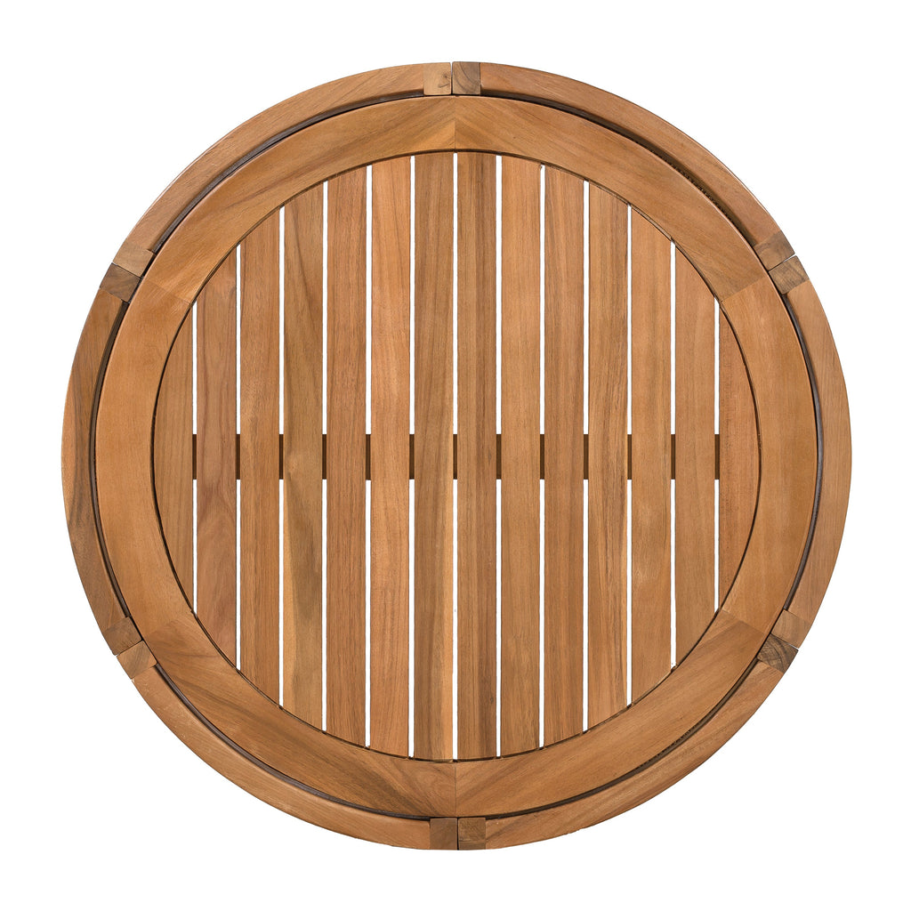 Sundara Acacia Wood Outdoor Coffee Table with Handwoven Rope Accents