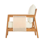 Khali Outdoor Club Chair with Acacia Wood Frame