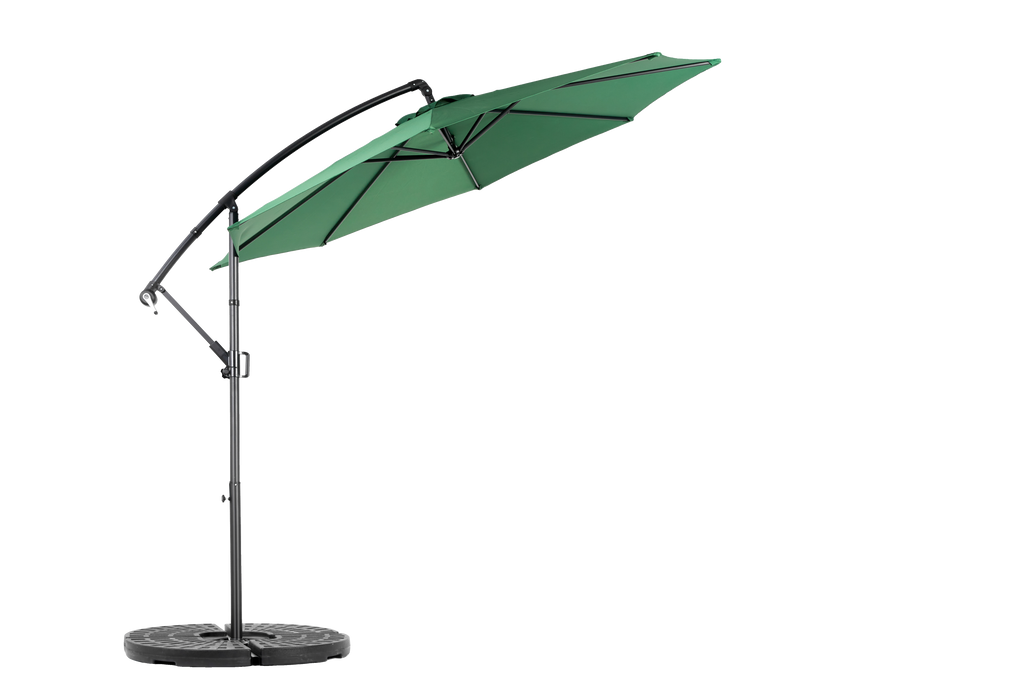 10' Offset Hanging Market Patio Umbrella w/Easy Tilt Adjustment, Base Not Included